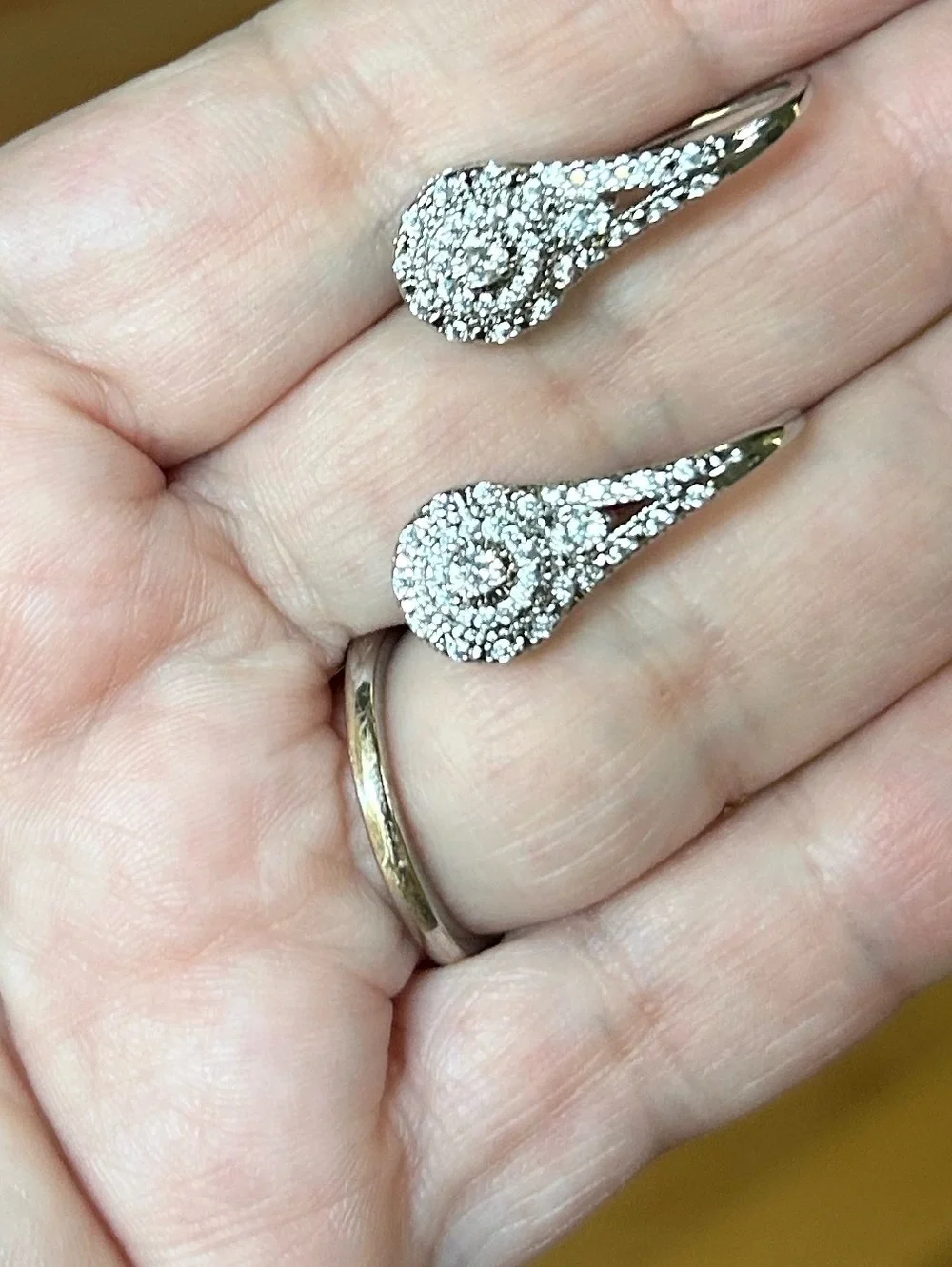 New .925 Silver and Crystal Earrings